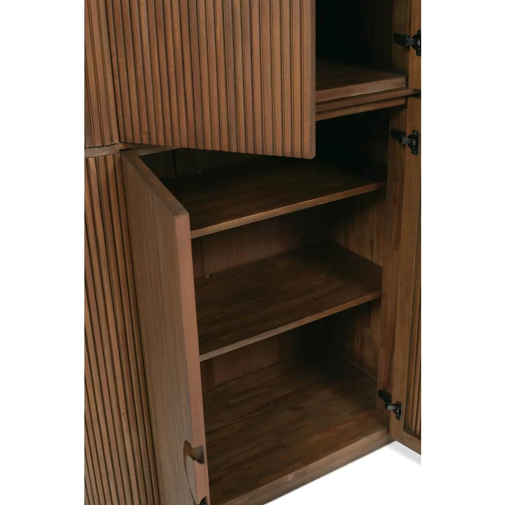 Rowe Furniture Kindred Fluted Wood Tall Cabinet ~ Sesame Finish - Image 7