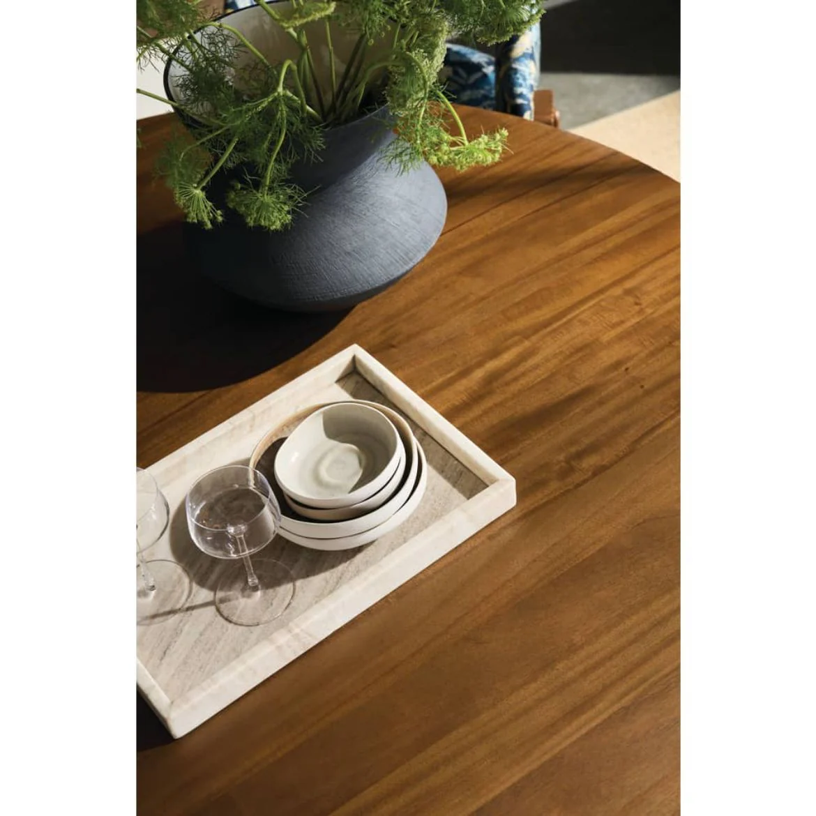 Rowe Furniture Kindred Round Dining Table ~ Mahogany Wood ~ Sesame Finish - Image 5