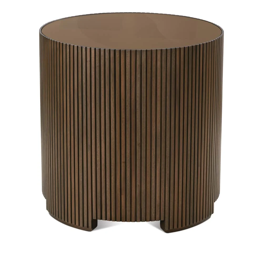 Rowe Furniture Kindred Round End Table ~ Sesame Finish