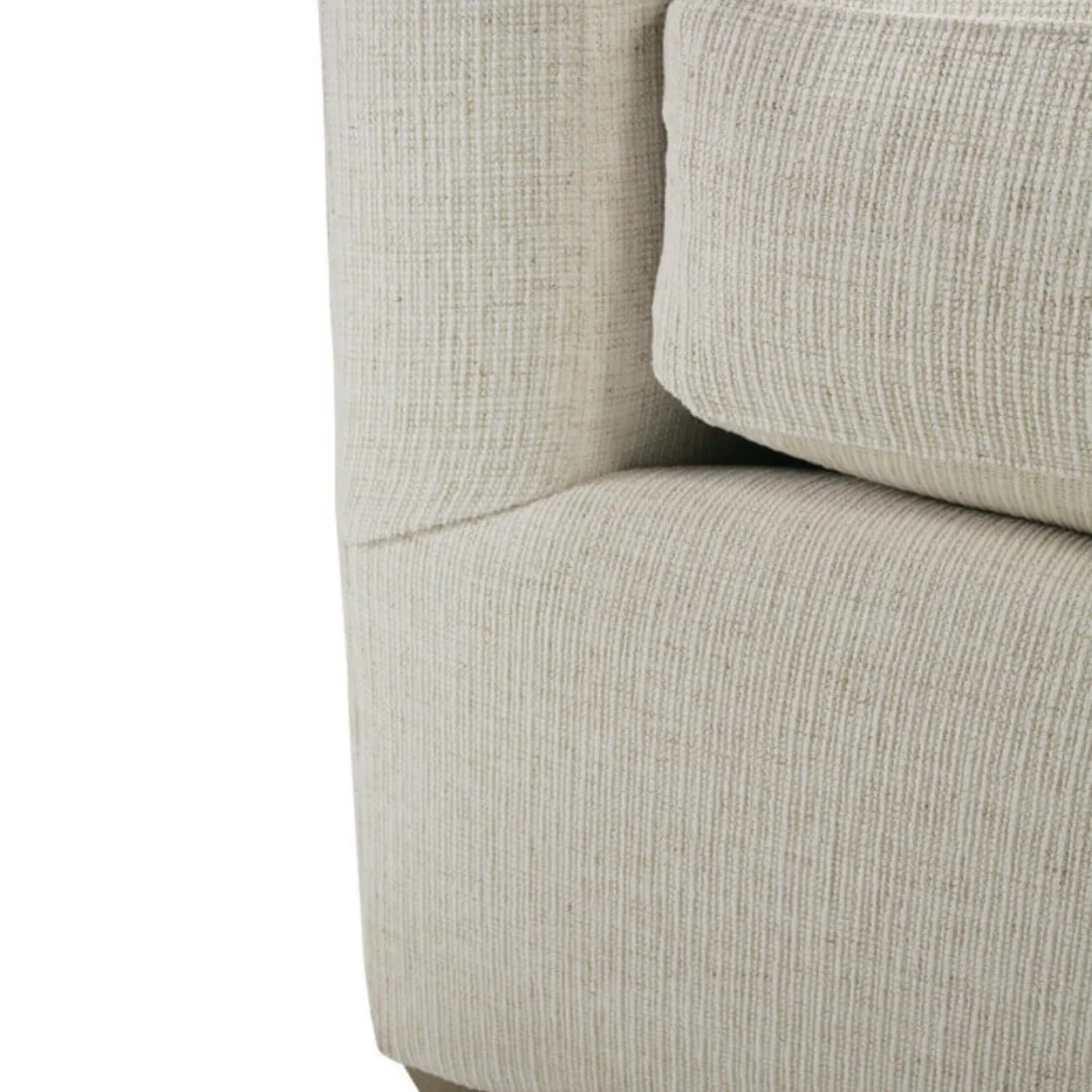 Rowe Furniture Lilah Bone White Plush Chenille Performance Fabric 106” x 110" Sectional ~ Express Collection - Image 11