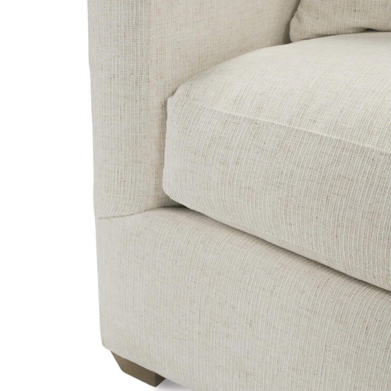 Rowe Furniture Lilah Bone White Plush Chenille Performance Fabric 106” x 110" Sectional ~ Express Collection - Image 13