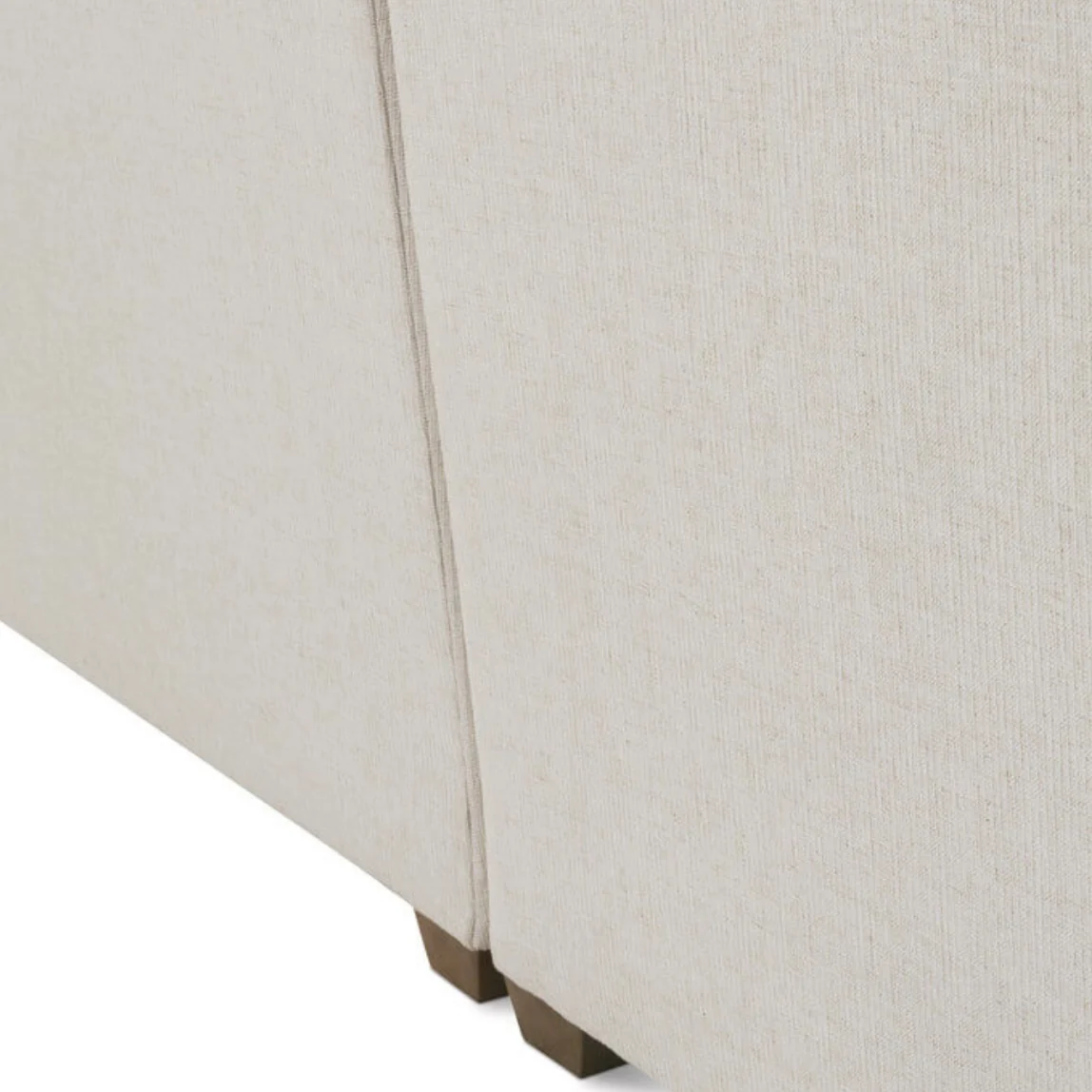 Rowe Furniture Lilah Bone White Plush Chenille Performance Fabric 106” x 110" Sectional ~ Express Collection - Image 14