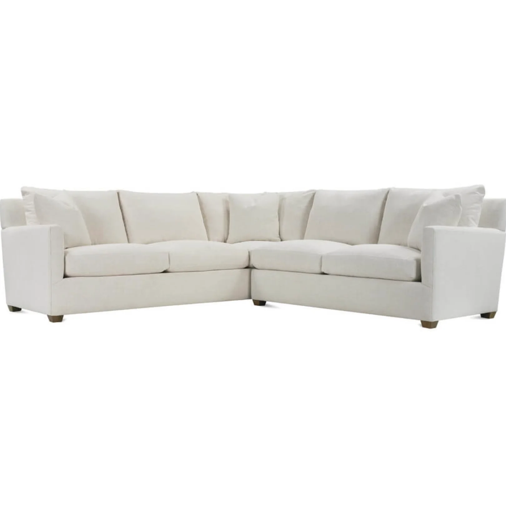 Rowe Furniture Lilah Bone White Plush Chenille Performance Fabric 106” x 110" Sectional ~ Express Collection - Image 3
