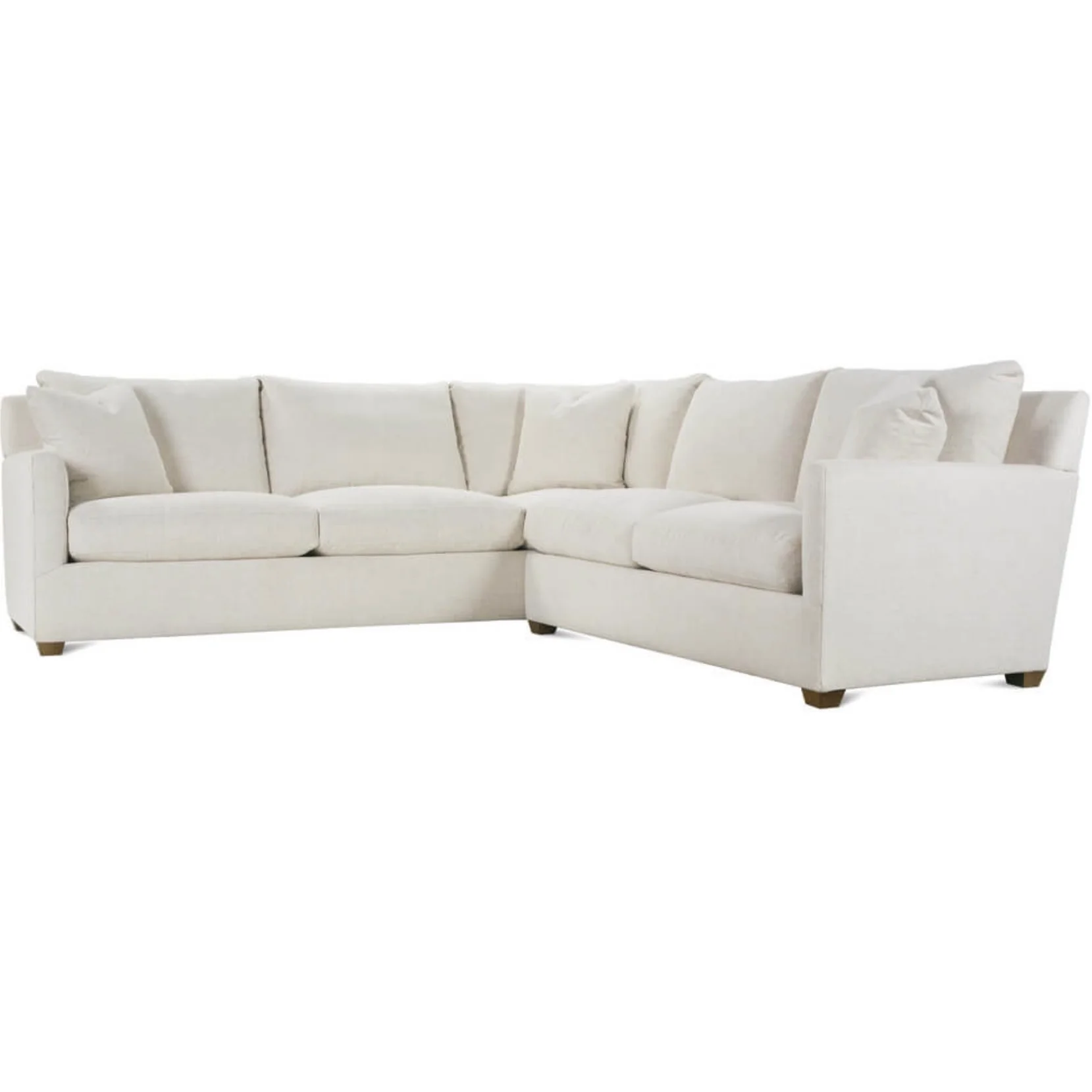 Rowe Furniture Lilah Bone White Plush Chenille Performance Fabric 106” x 110" Sectional ~ Express Collection - Image 4