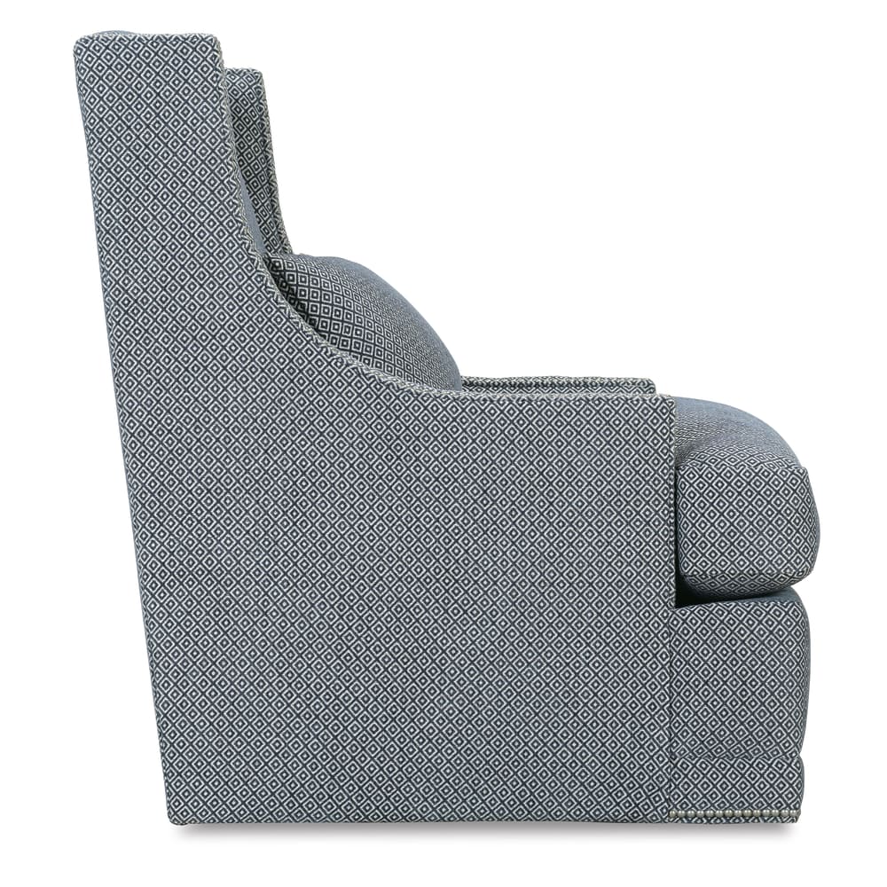 Rowe Furniture Lindsay Swivel Chair with Nail Head Trim ~ Available To Custom Order in All Fabrics - Image 3
