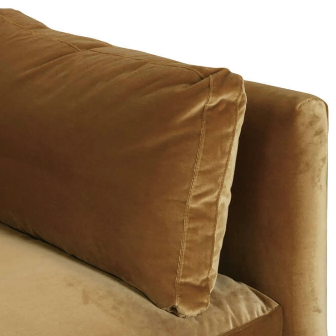 Rowe Furniture Madeline Antiqued Amber Velvet 90” Sofa ~ Express Collection - Image 9