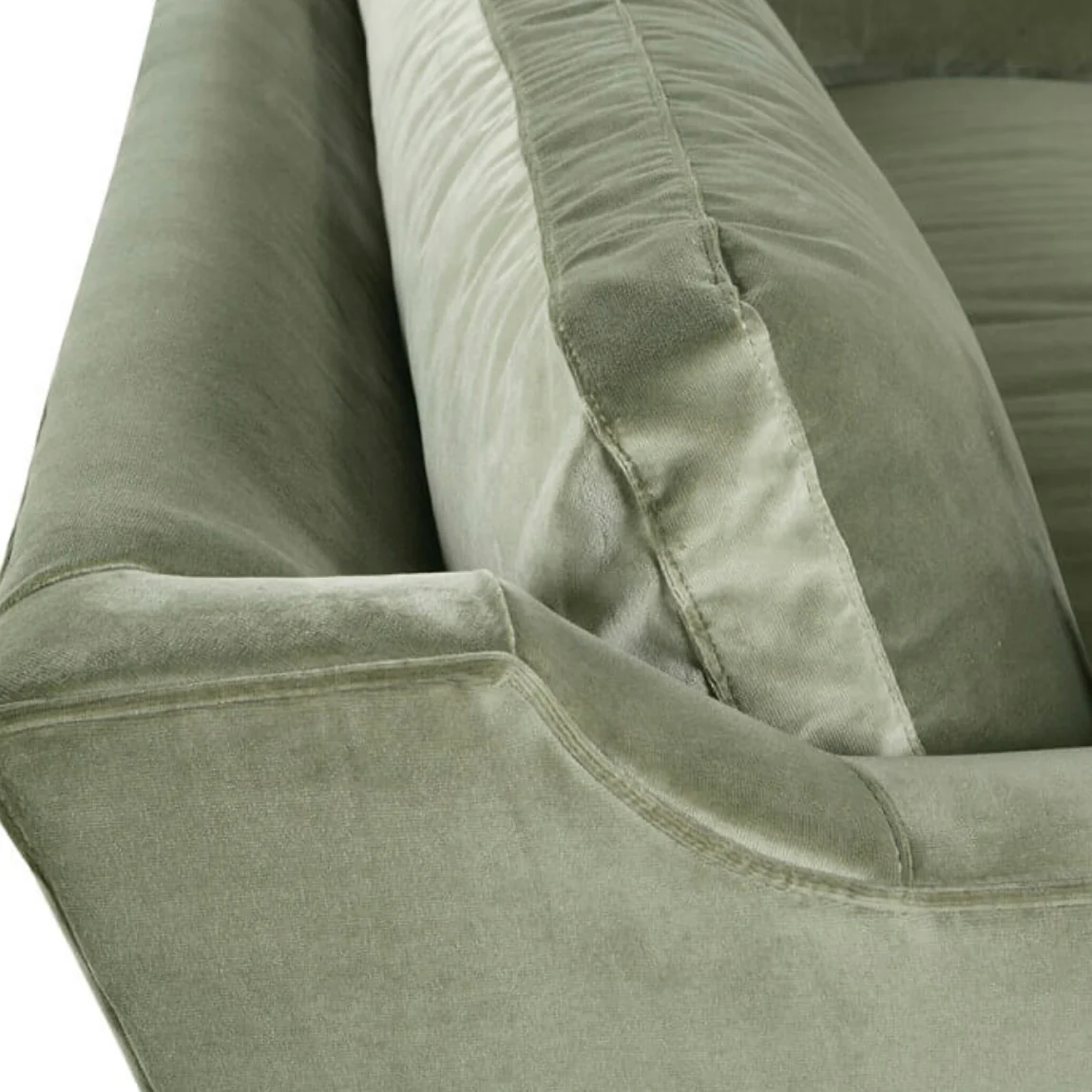 Rowe Furniture Madeline Antiqued Moss Velvet 90” Sofa ~ Express Collection - Image 7