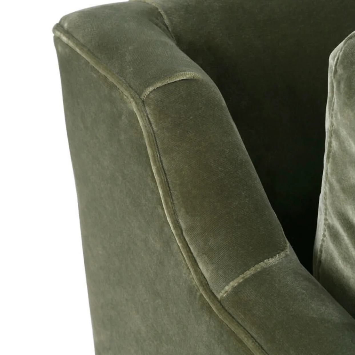 Rowe Furniture Madeline Antiqued Moss Velvet 90” Sofa ~ Express Collection - Image 8