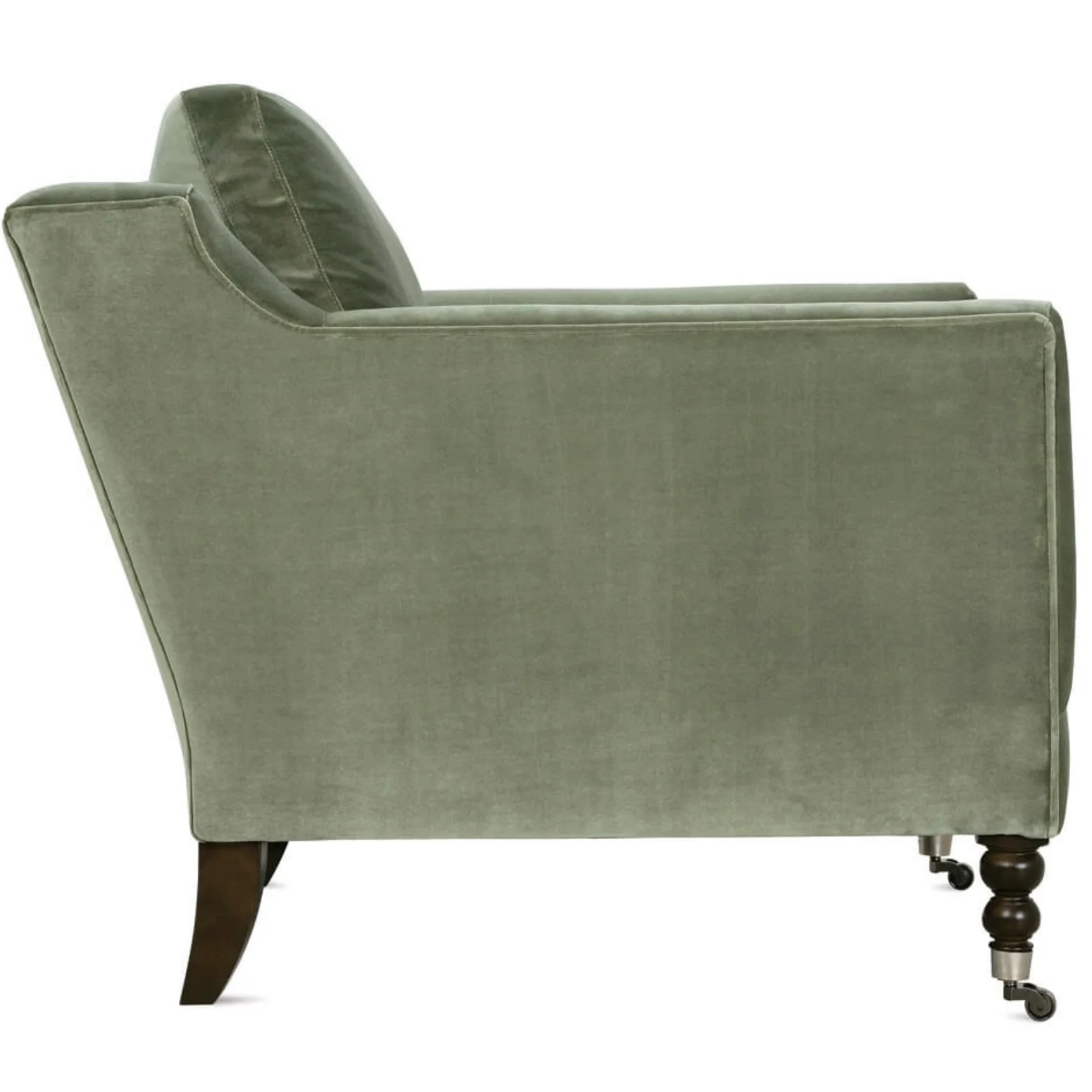 Rowe Furniture Madeline Antiqued Moss Velvet Accent Chair ~ Express Collection - Image 3