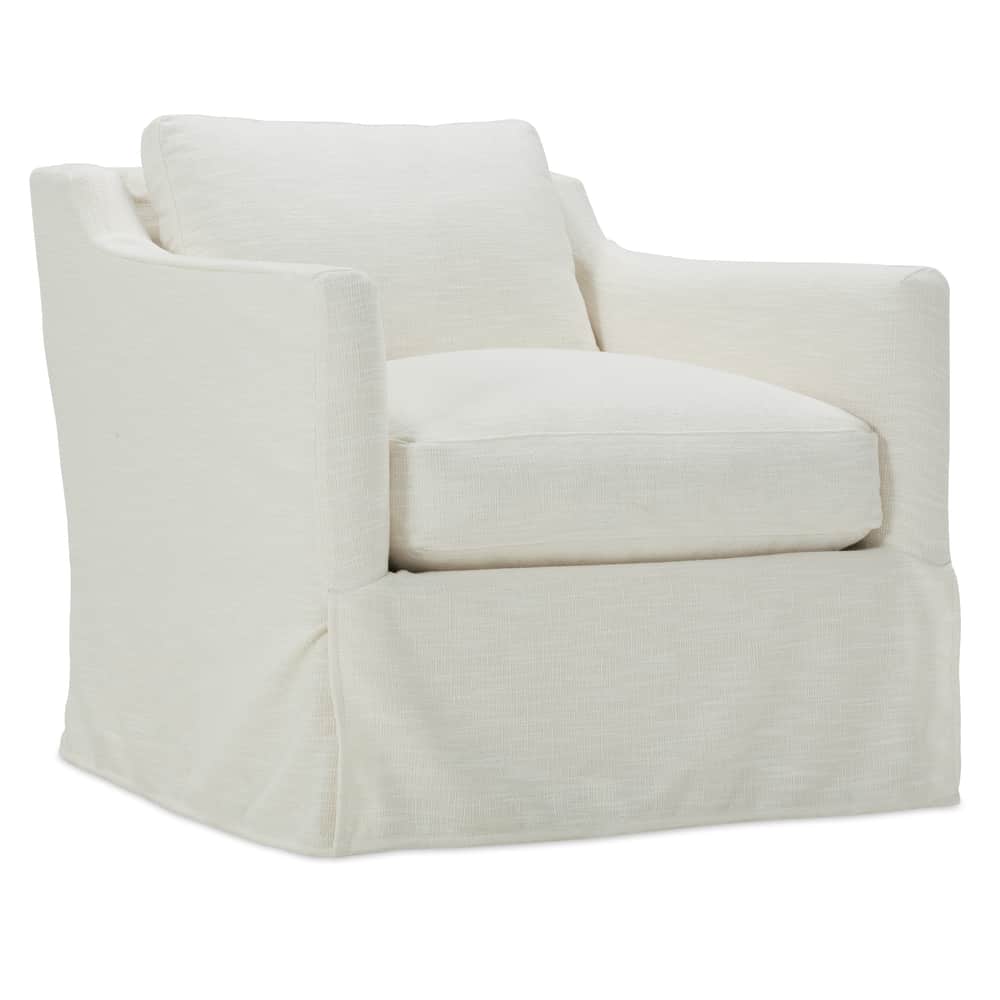 Rowe Furniture Madeline Slipcovered Swivel Chair in Bone White ~ IN STOCK 1 AVAILABLE FOR EXPRESS SHIPPING - Image 2