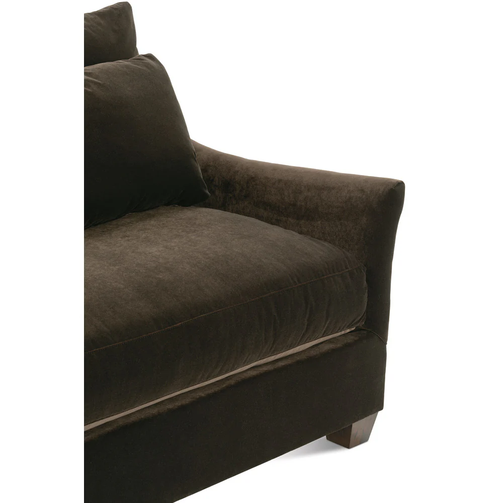Rowe Furniture Moreau Brown Velvet 85” Sofa ~ Express Collection - Image 10