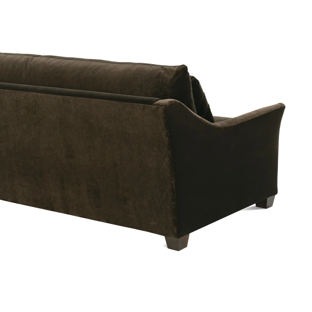 Rowe Furniture Moreau Brown Velvet 85” Sofa ~ Express Collection - Image 12