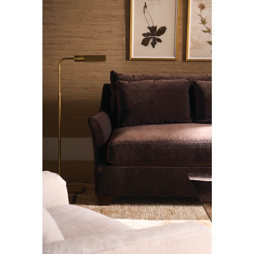 Rowe Furniture Moreau Brown Velvet 85” Sofa ~ Express Collection - Image 3