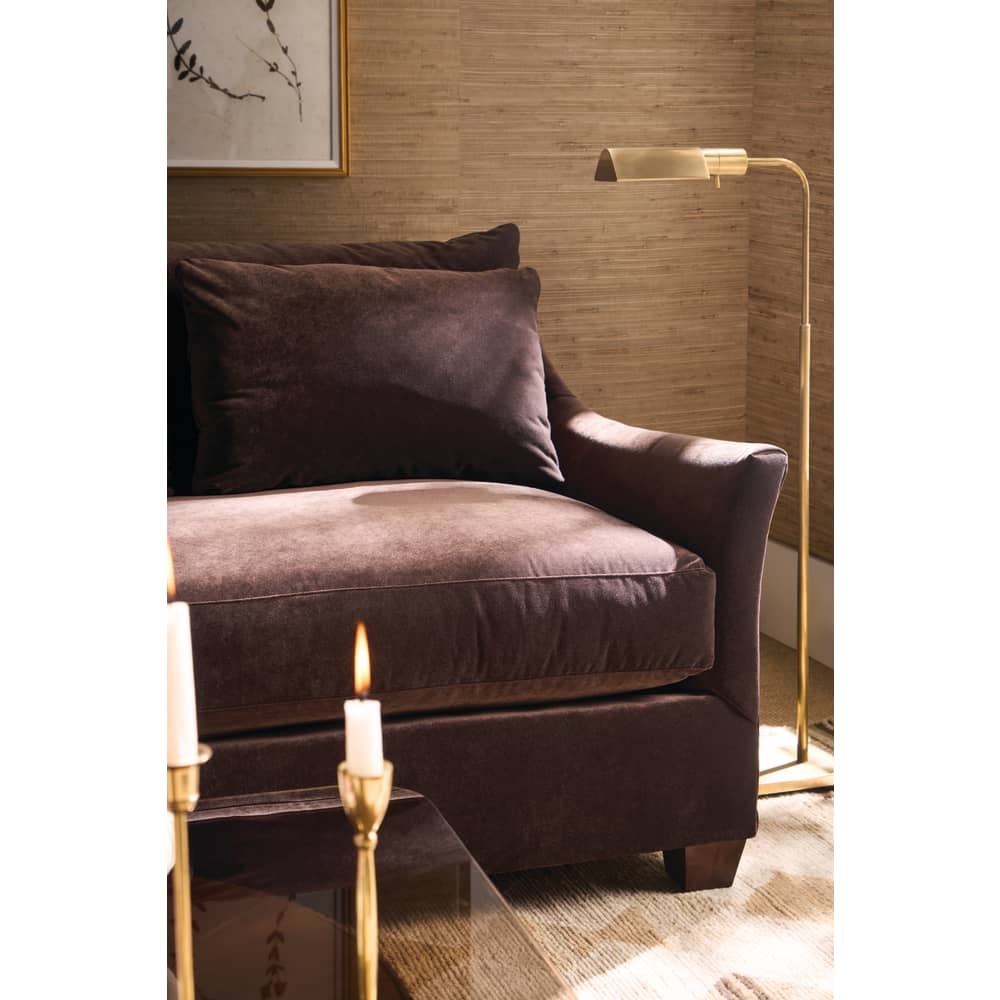 Rowe Furniture Moreau Brown Velvet 85” Sofa ~ Express Collection - Image 4