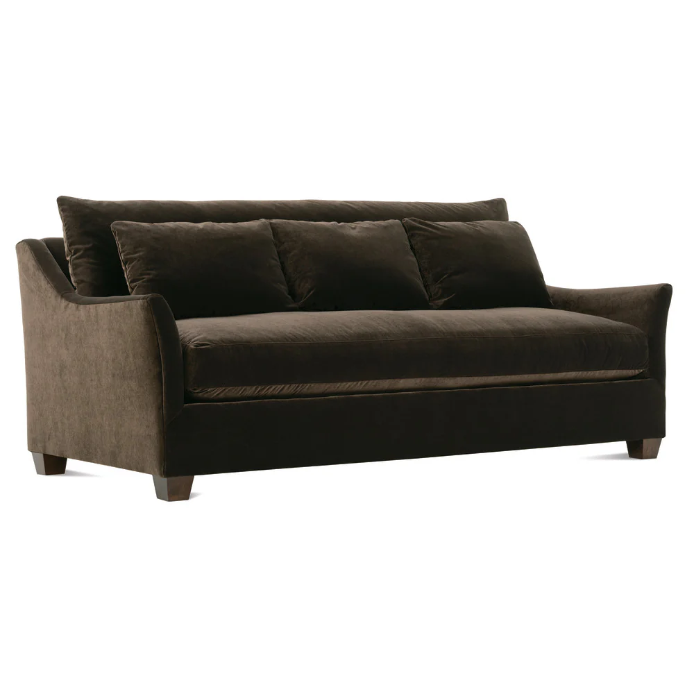 Rowe Furniture Moreau Brown Velvet 85” Sofa ~ Express Collection - Image 6
