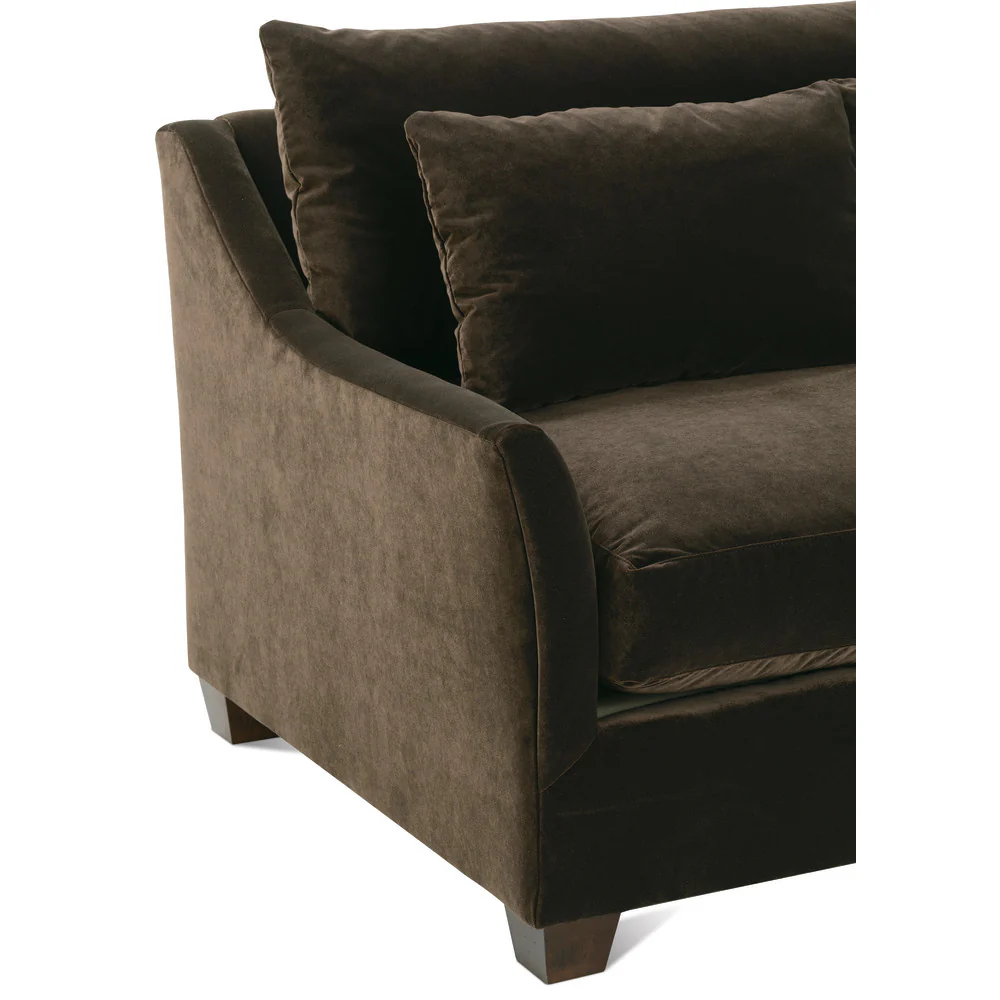 Rowe Furniture Moreau Brown Velvet 85” Sofa ~ Express Collection - Image 8