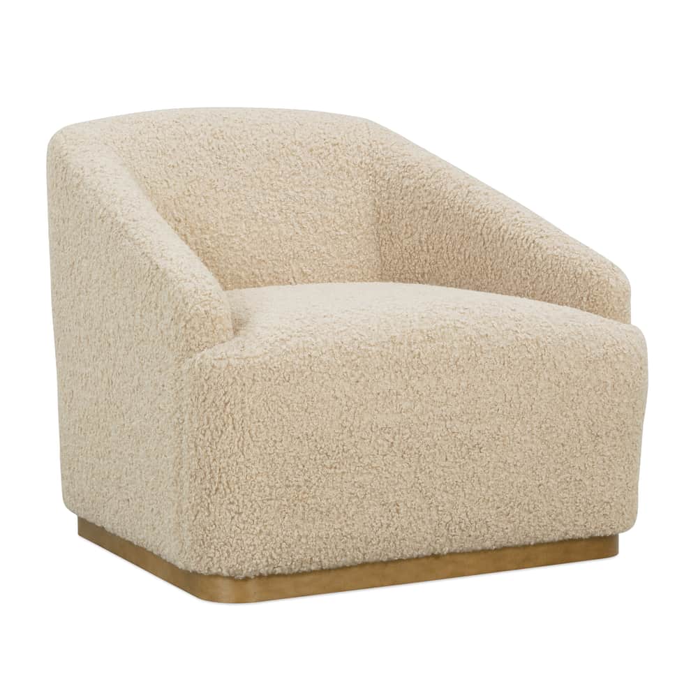 Rowe Furniture Neutral Boucle Bernie Swivel Chair - Image 2