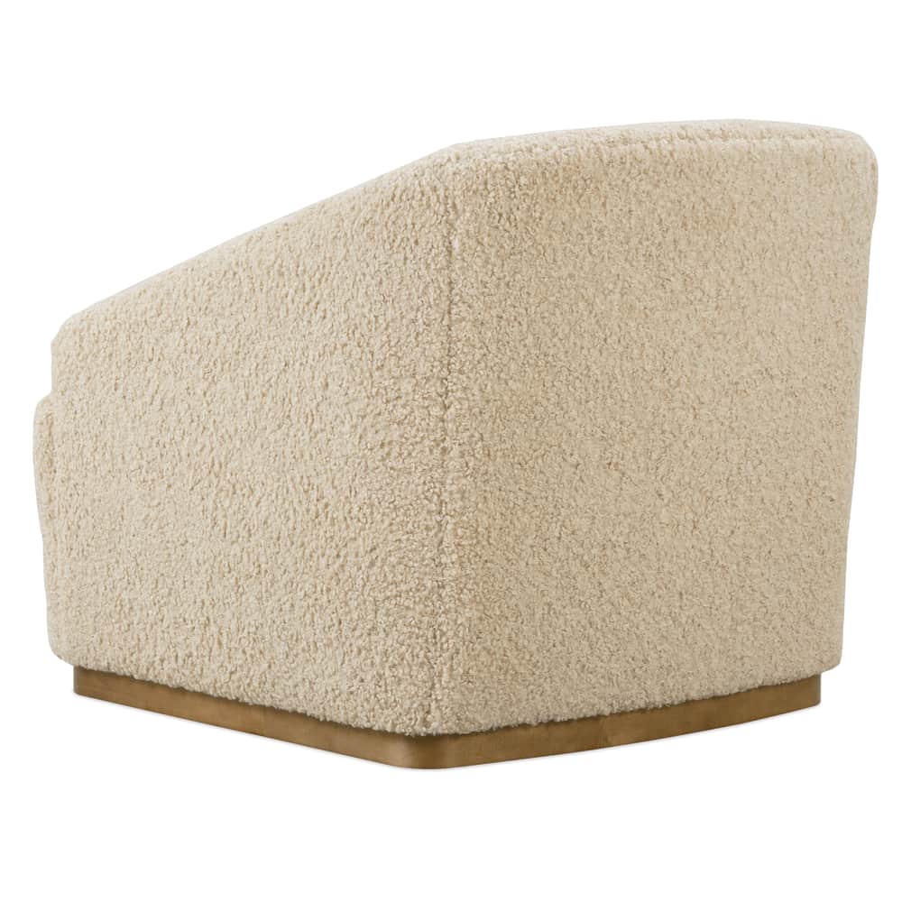Rowe Furniture Neutral Boucle Bernie Swivel Chair - Image 5