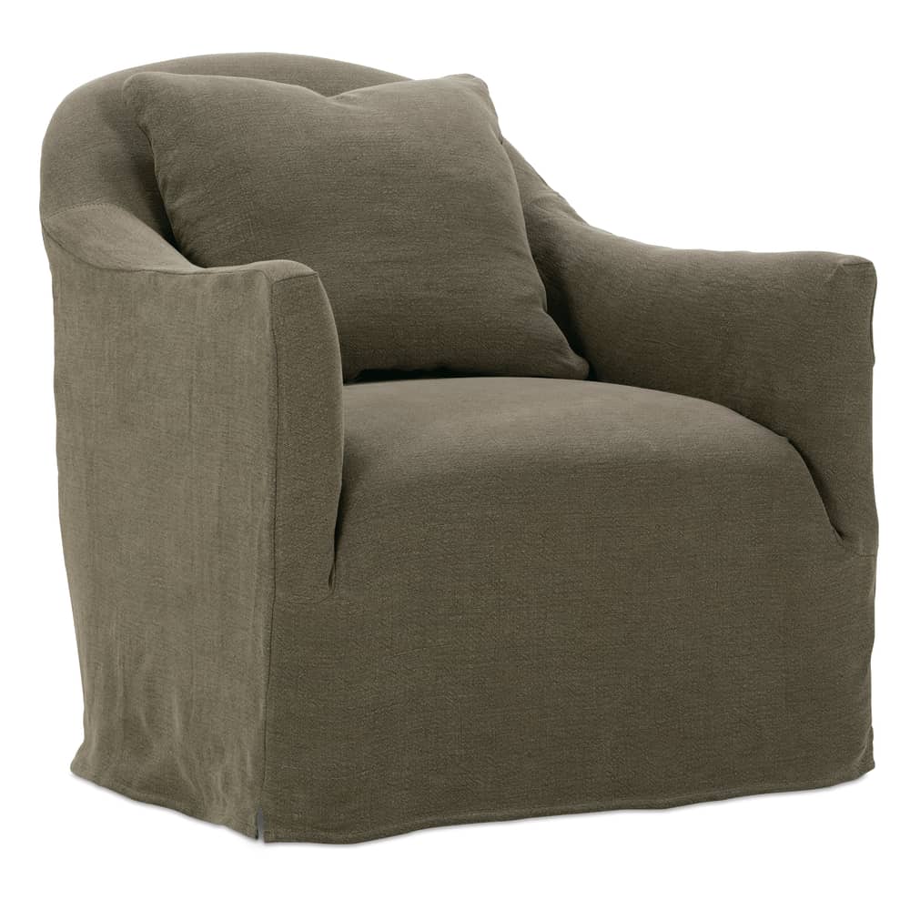 Rowe Furniture Noel Slipcovered Swivel Chair ~ Available To Custom Order in All Fabrics - Image 2
