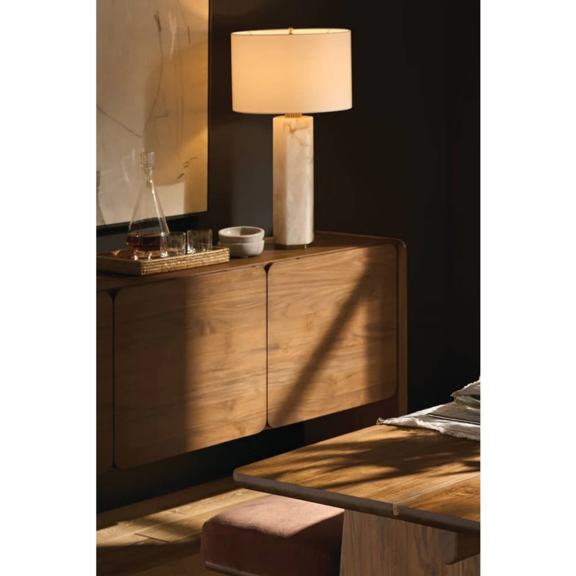 Rowe Furniture Nova Teak Wood Credenza - Image 2
