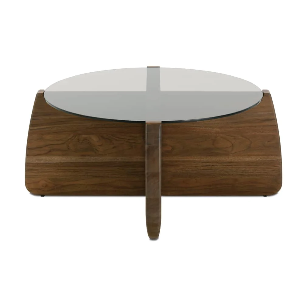 Rowe Furniture Nova Round Glass Coffee Table