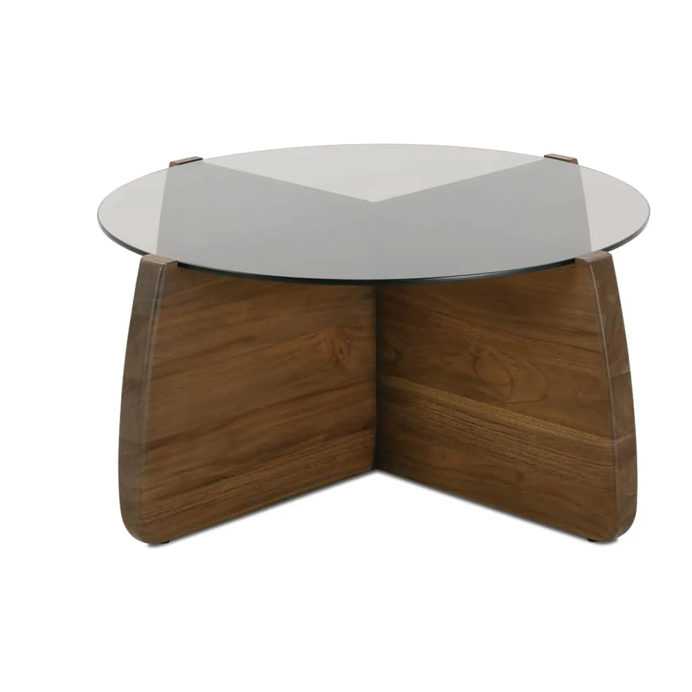 Rowe Furniture Nova Round Glass Coffee Table - Image 4