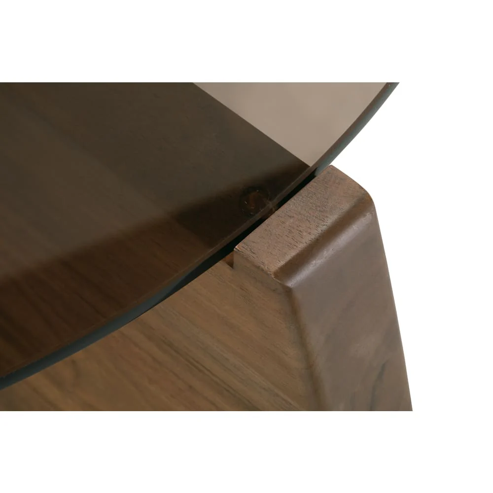 Rowe Furniture Nova Round Glass Coffee Table - Image 7