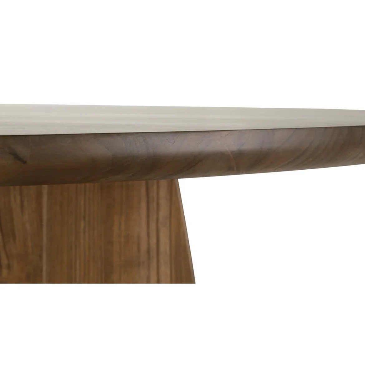 Rowe Furniture Nova Round Teak Wood Dining Table - Image 3