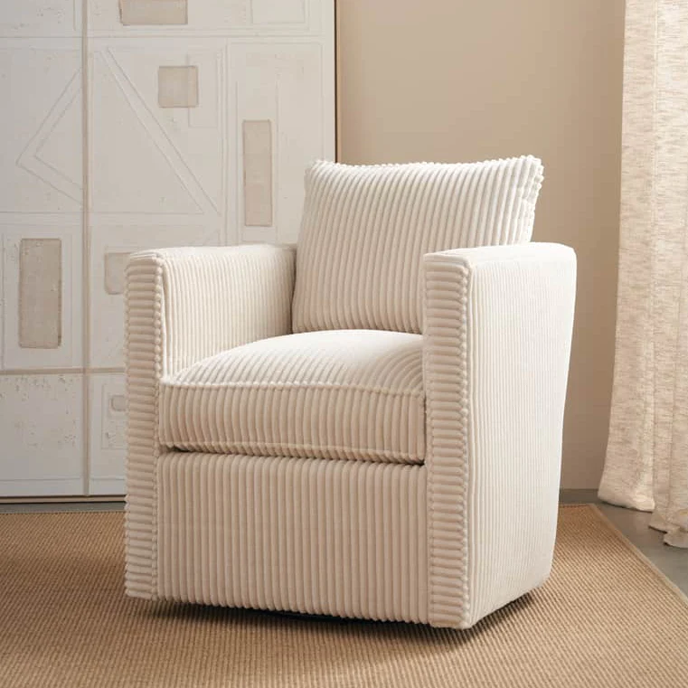 Rowe Furniture Rothko Upholstered Swivel Chair ~ Available To Custom Order in All Fabrics