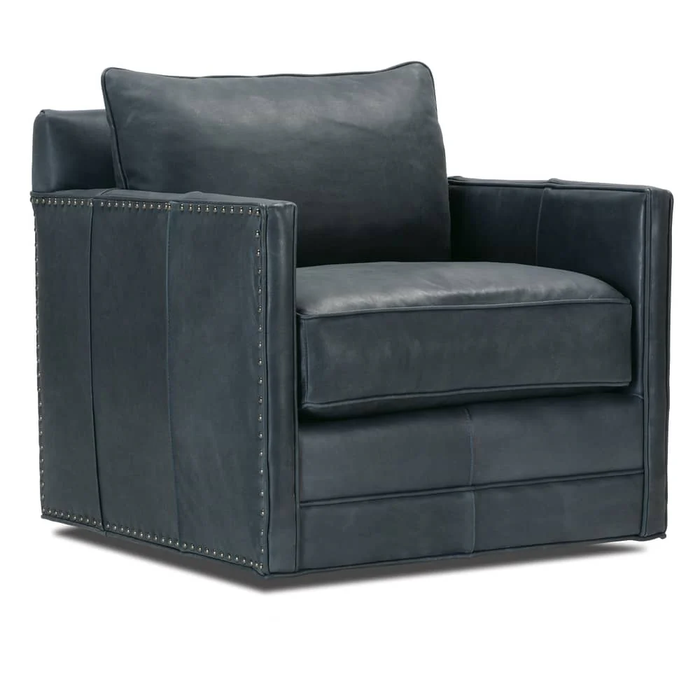 Rowe Furniture Springfield Leather Swivel Chair ~ Available To Custom Order In All Leathers