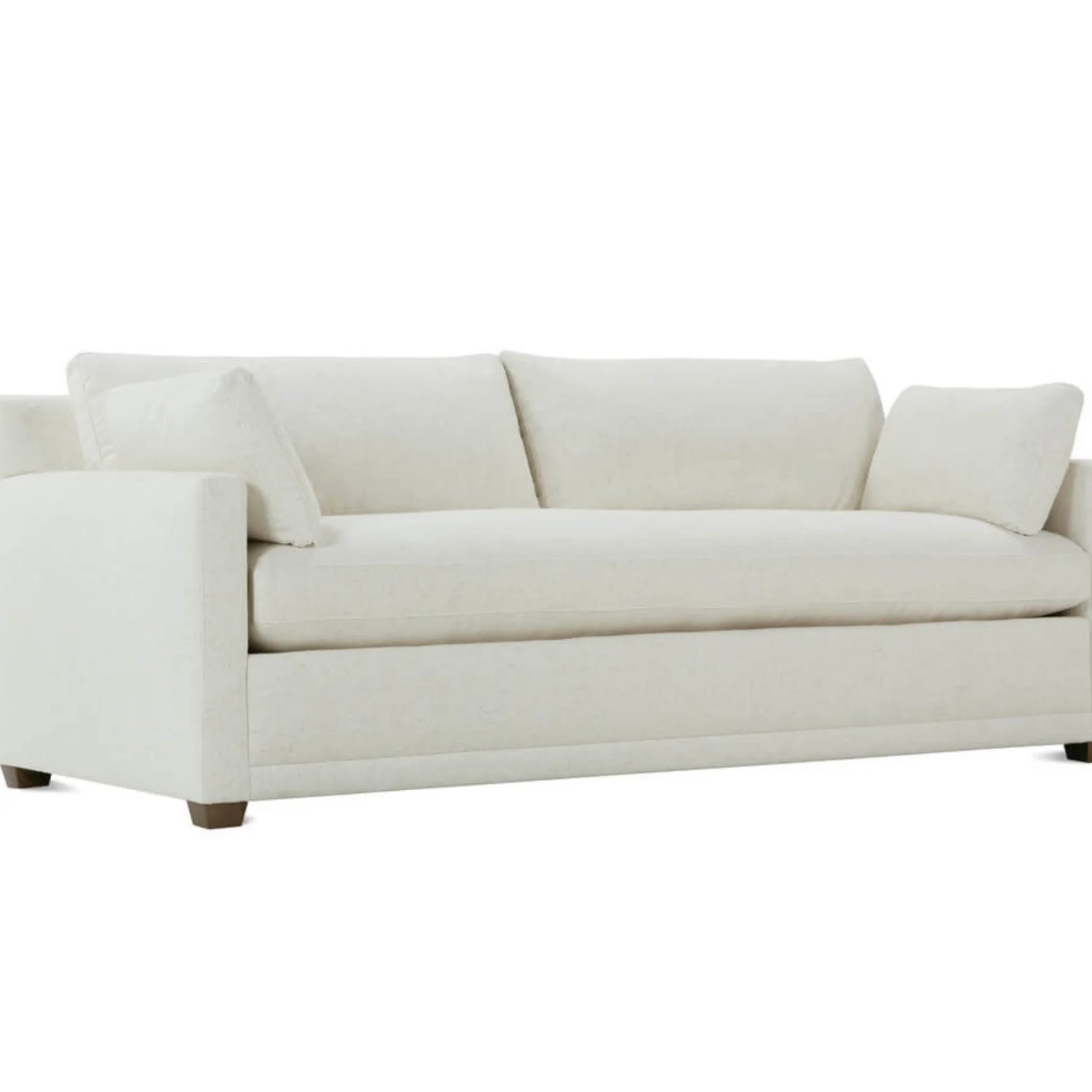 Rowe Furniture Sylvie Bone White Performance Fabric Bench Cushion 88” Sofa ~ Express Collection - Image 6