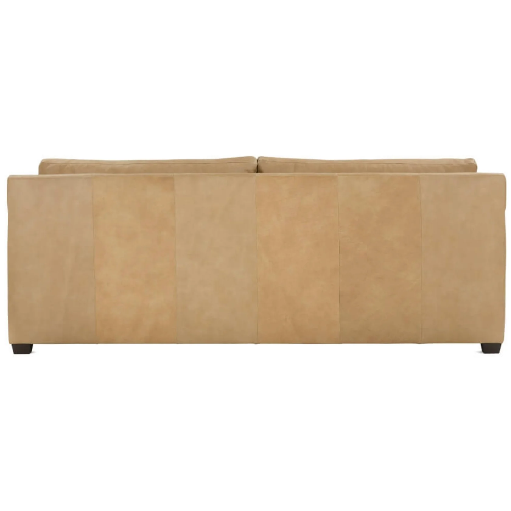 Rowe Furniture Sylvie Butterscotch Leather Bench Cushion 88” Sofa - Image 5