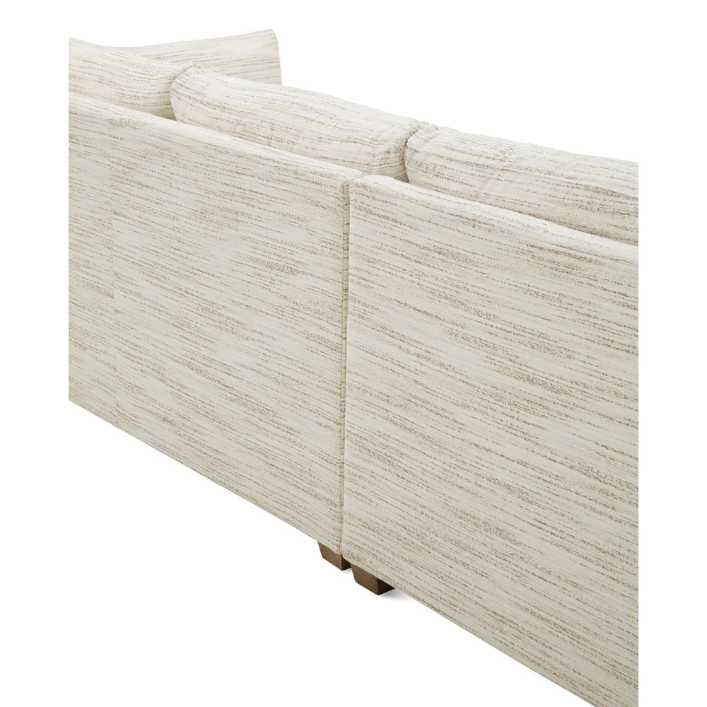 Rowe Furniture Sylvie Ivory and Taupe Boucle Sectional Sofa 116 x 110 ~ Express Collection - Image 5