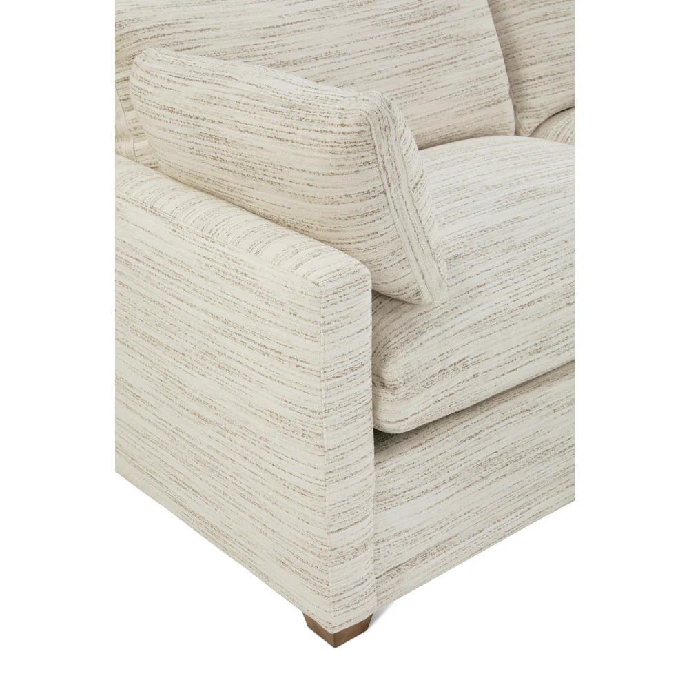 Rowe Furniture Sylvie Ivory and Taupe Boucle Sectional Sofa 116 x 110 ~ Express Collection - Image 6