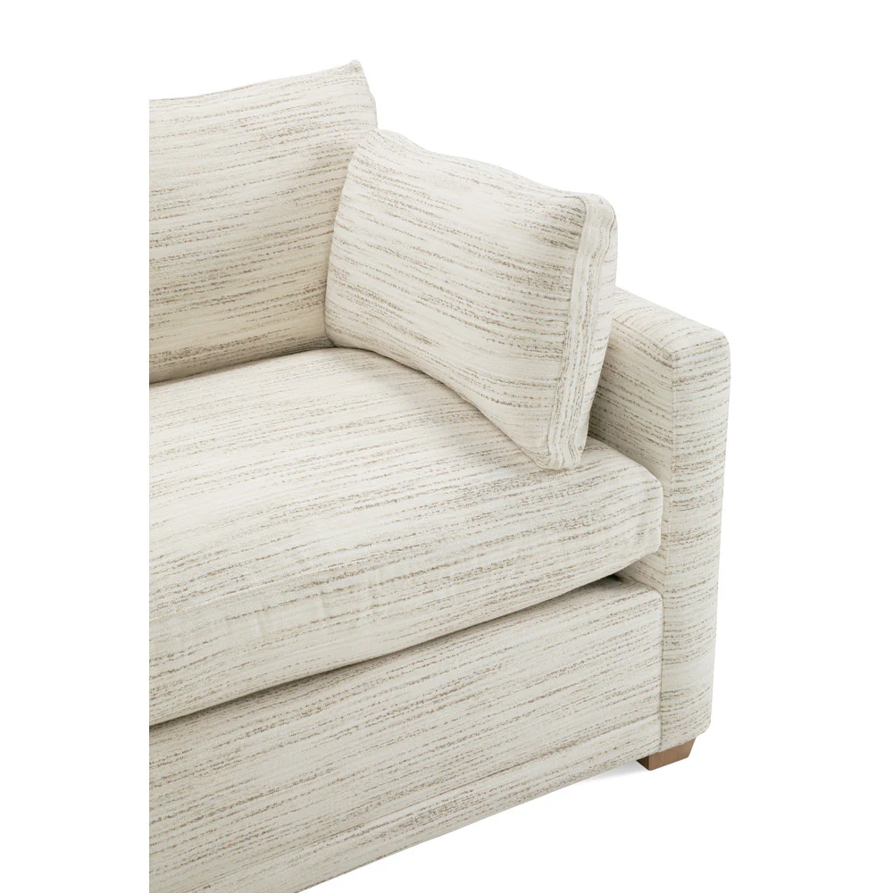 Rowe Furniture Sylvie Ivory and Taupe Boucle Sectional Sofa 116 x 110 ~ Express Collection - Image 7