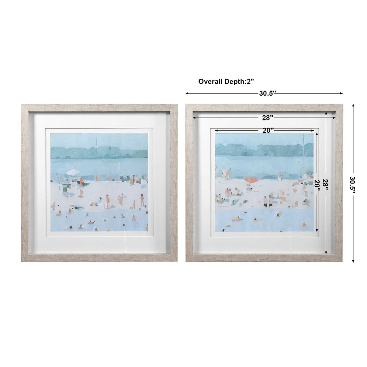 Uttermost Sea Glass Sandbar Set of 2 Framed Prints - Image 6