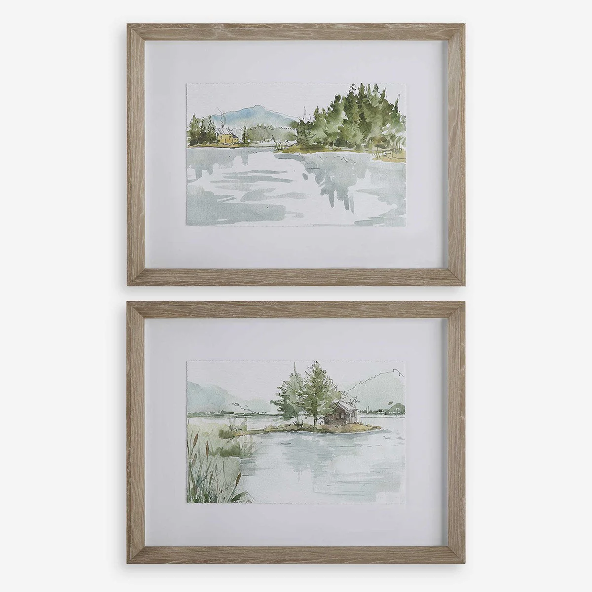 Uttermost Serene Lake Set of 2 Framed Prints - Image 2
