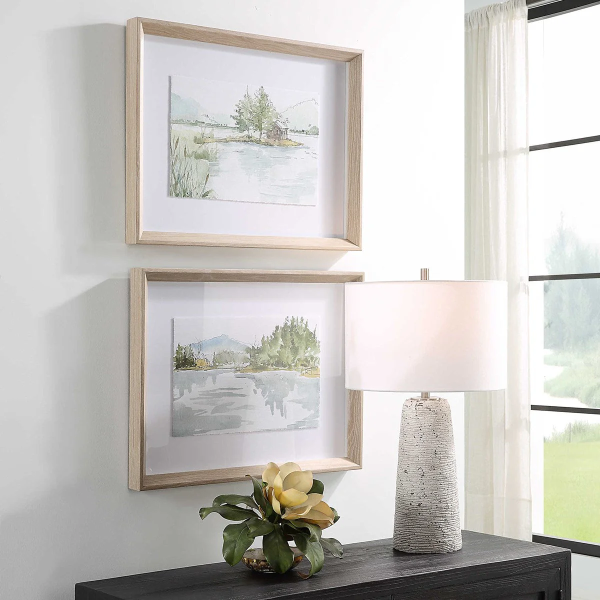 Uttermost Serene Lake Set of 2 Framed Prints - Image 3