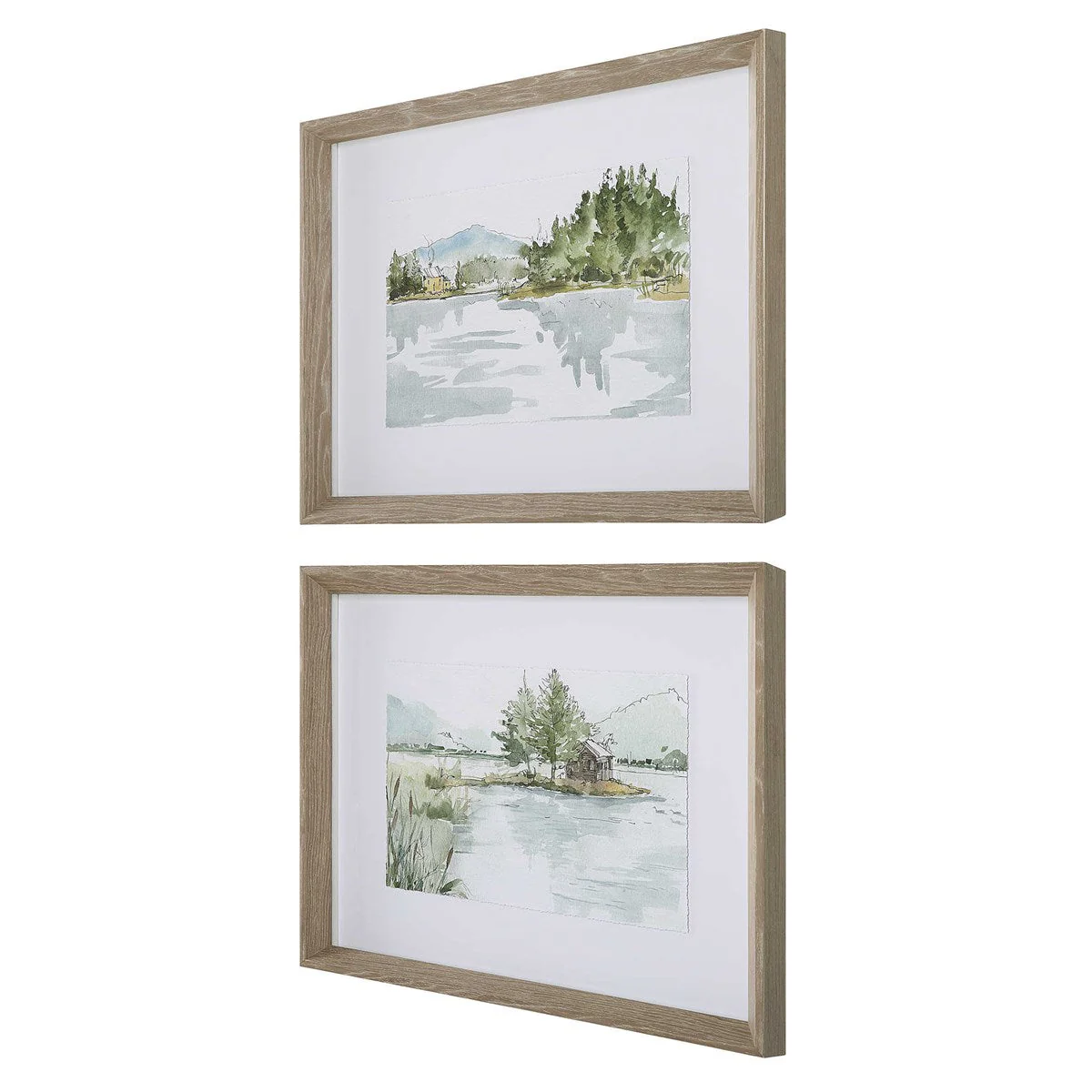 Uttermost Serene Lake Set of 2 Framed Prints - Image 4