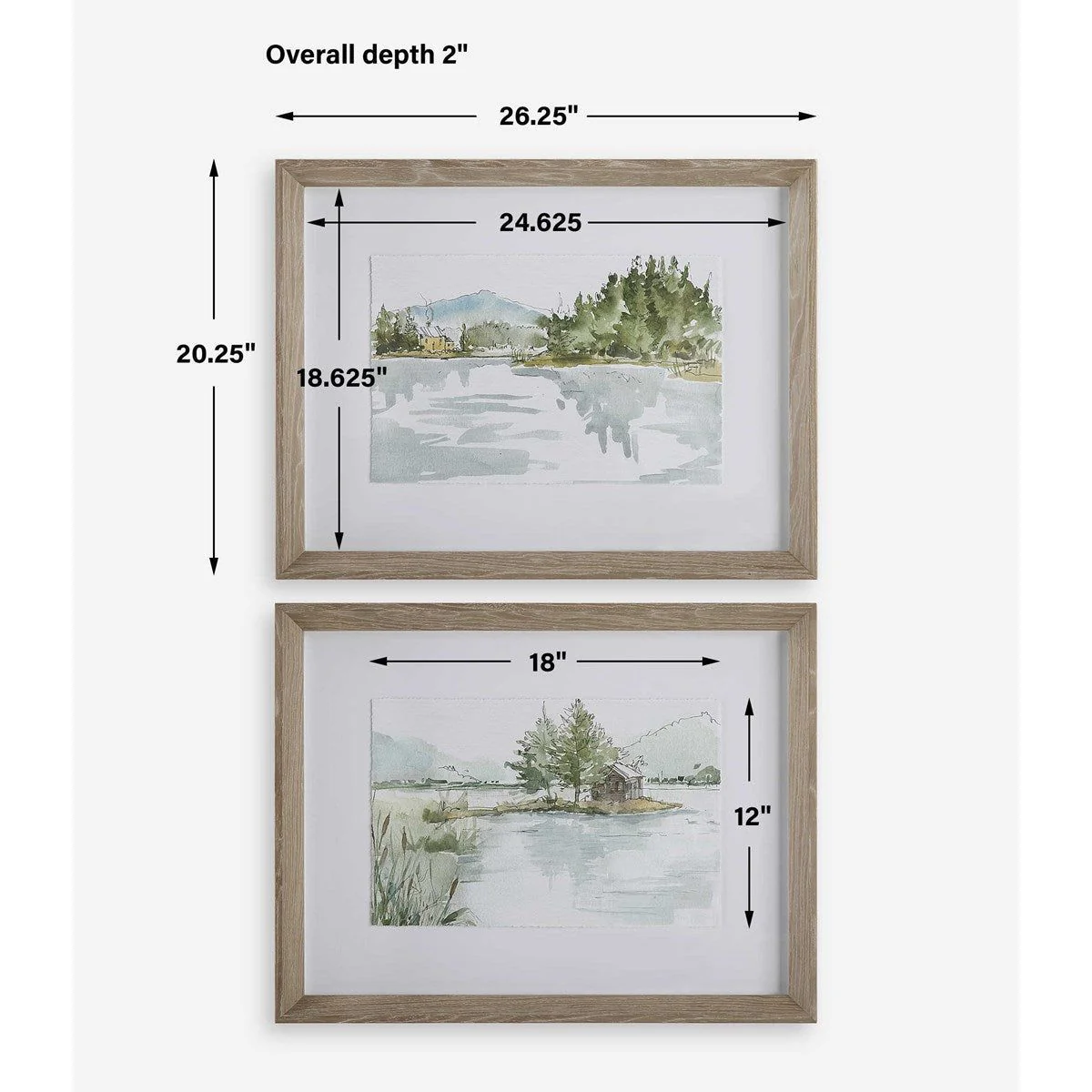 Uttermost Serene Lake Set of 2 Framed Prints - Image 7