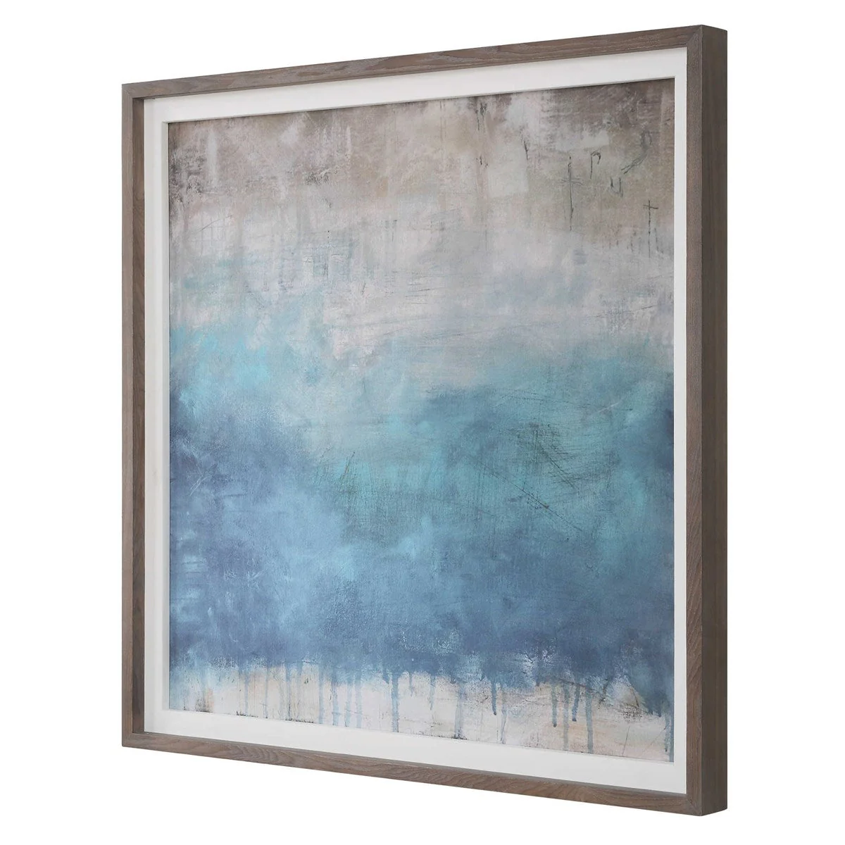 Uttermost Serenity Paused Teal Blue and Greige Framed Print - Image 4