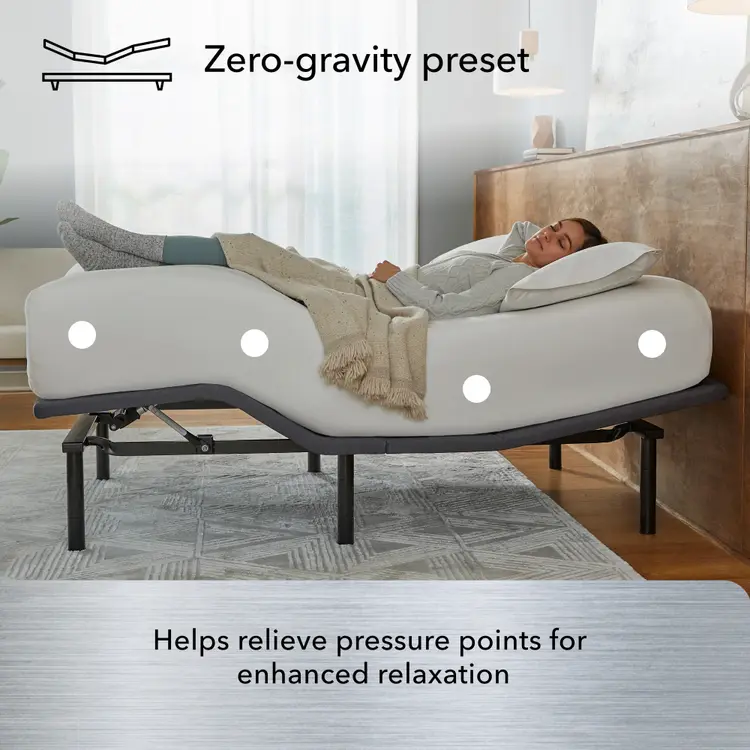 Serta Baselogic Silver Adjustable Base Mattress Foundation ~ Available in Twin XL, Full, Queen, King and Cal King Sizes - Image 4