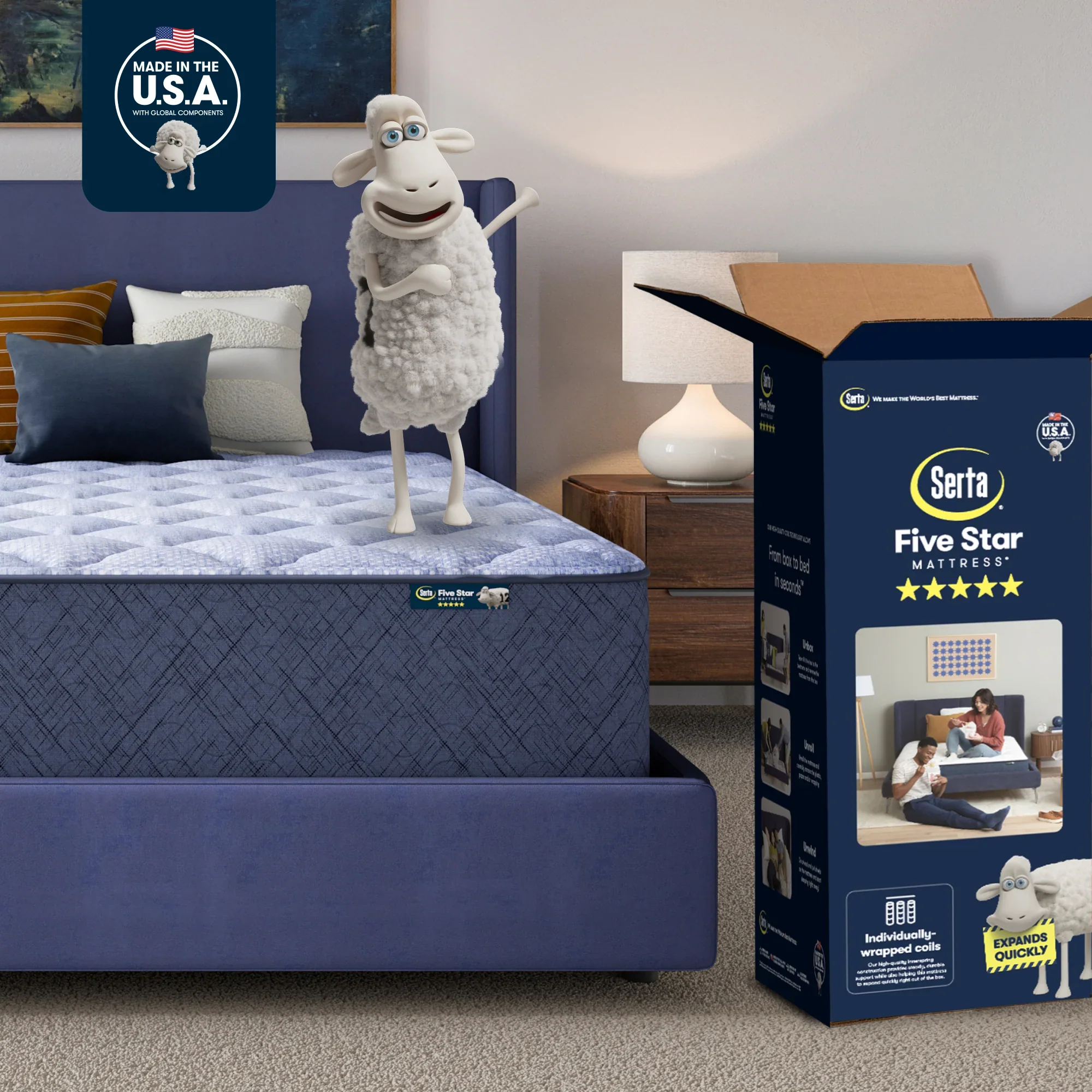 Serta Five Star Mattress Bed in a Box 14” Plush Pillow Top