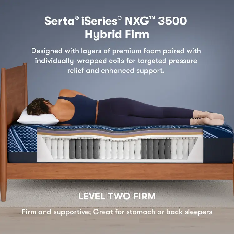 Serta iSeries NXG Mattress 3500 Hybrid Firm ~ Available in Twin XL, Full, Queen, King and Cal King Sizes - Image 4