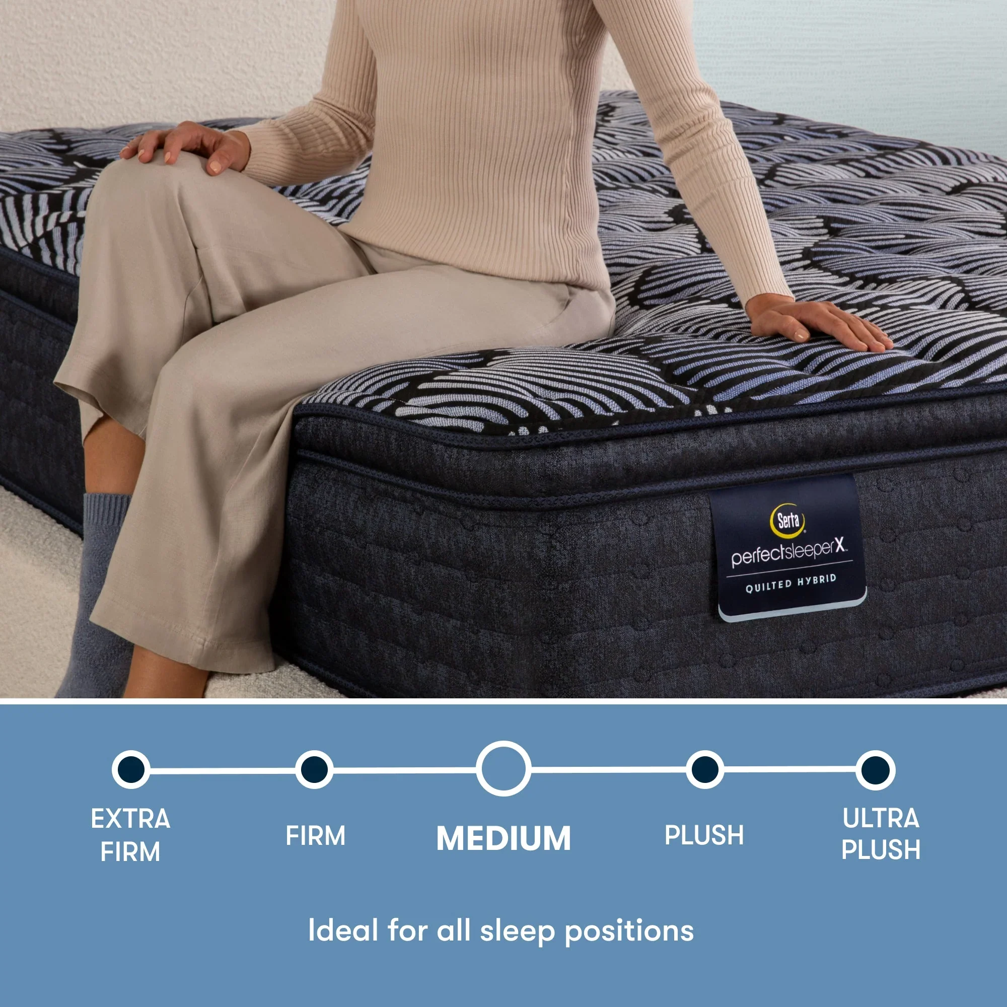 Serta Perfect Sleeper X Quilted Hybrid Lexton Mattress Level One Medium Pillow Top ~ Available in Twin XL, Full, Queen, King and Cal King Sizes - Image 4