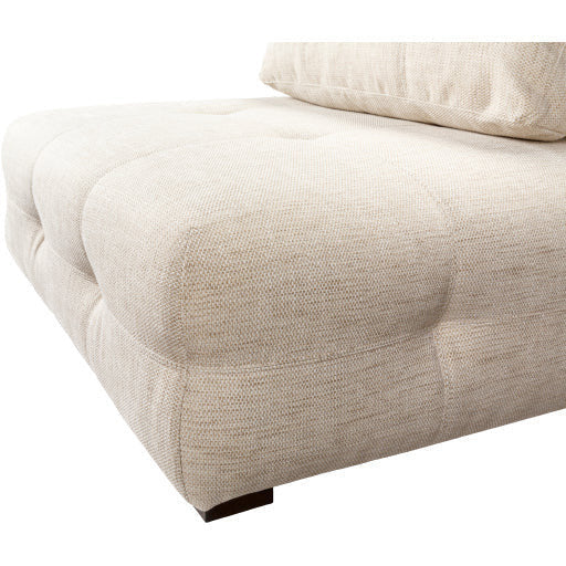 Surya Sevran Modern White Tufted Modular Chair - Image 11