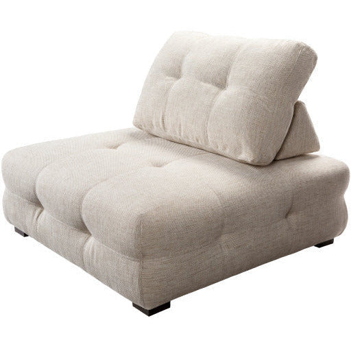 Surya Sevran Modern White Tufted Modular Chair - Image 5