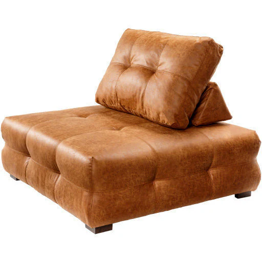 Surya Sevran Modern Tufted Bonded Leather Modular Chair - Image 2