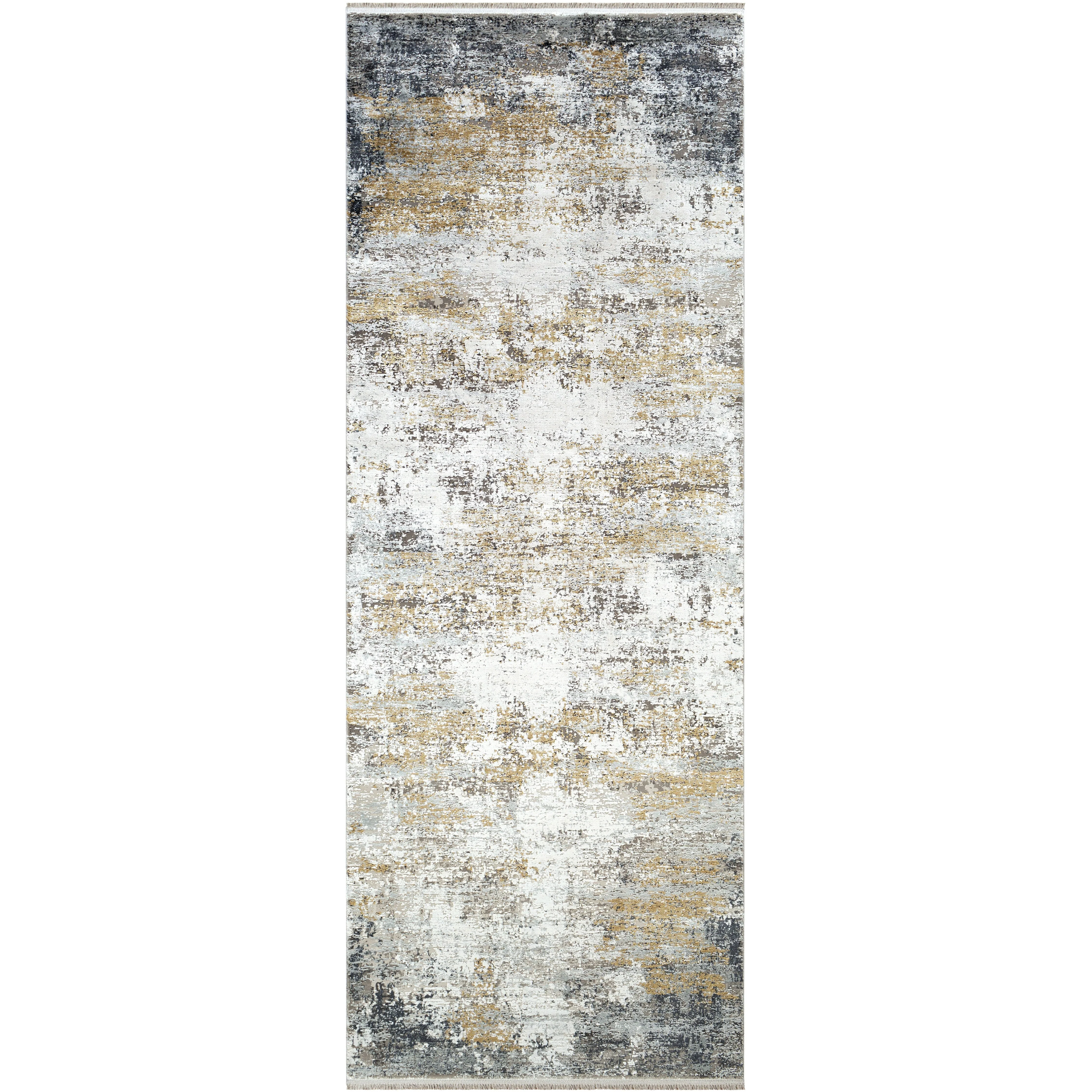 Surya Rugs Solar Collection Charcoal, Gray, Saffron & White Area Rug SOR-2302 - Image 2