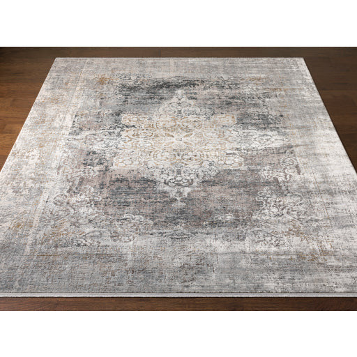 Surya Rugs Solar Collection Black, Gray, Charcoal, Saffron & White Area Rug SOR-2305 - Image 12